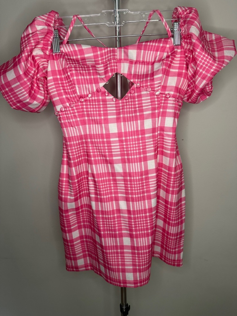 🌸 NWT Seven Wonders Valence Mini Dress – Pink Check (NWT) – Size S